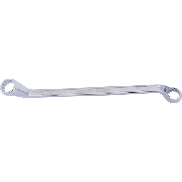 Draper 55690 Expert Hi-Torq Deep Offset Ring Spanner, 14mm x 15mm , Blue