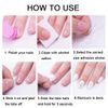 10 Sheets (240pcs) Double-Side Nail Glue Sticker, Kalolary Nail Glue Jelly Gel Tape Adhesive Tabs Nail Glue Transparent Flexible Adhesive Fake Nails Tips for Manicure
