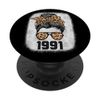 Leopard Messy Bun Awesome Since 1991 Limited Edition PopSockets Swappable PopGrip