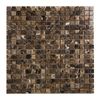 Dark Emperador 5/8 X 5/8 Polished Marble Mosaic Tile