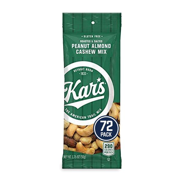 Kar’s Nuts Peanut Almond Cashew Mixed Nuts, 1.75 oz Individual Packs – Bulk Pack of 72, Gluten-Free Snacks