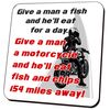 Motorcycle Biker Coaster. Funny Motorbike Mat