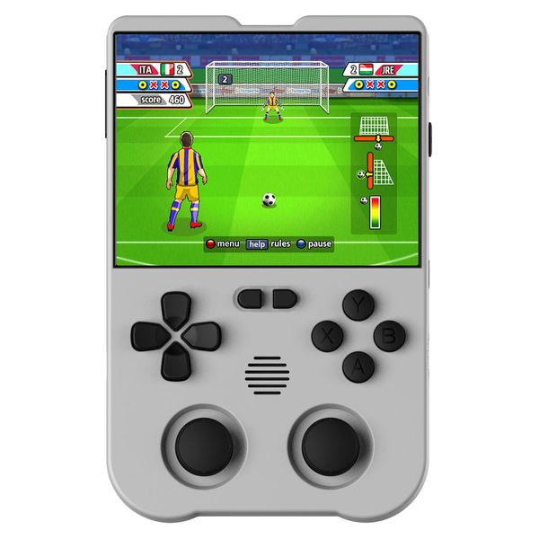 XU10 Retro Handheld Game Console,3.5 Inch IPS Screen Built-in 64GB TF Card,with 3000mAh Battery,Linux System RK3326S Chips Portable Retro Nostalgic Game Console,Over 20 Emulator(White)