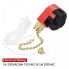 sourcing map Pull Chain Switch 3 Speed 4 Wire Replacement with String for Ceiling Fan Lamp Light Gold Tone