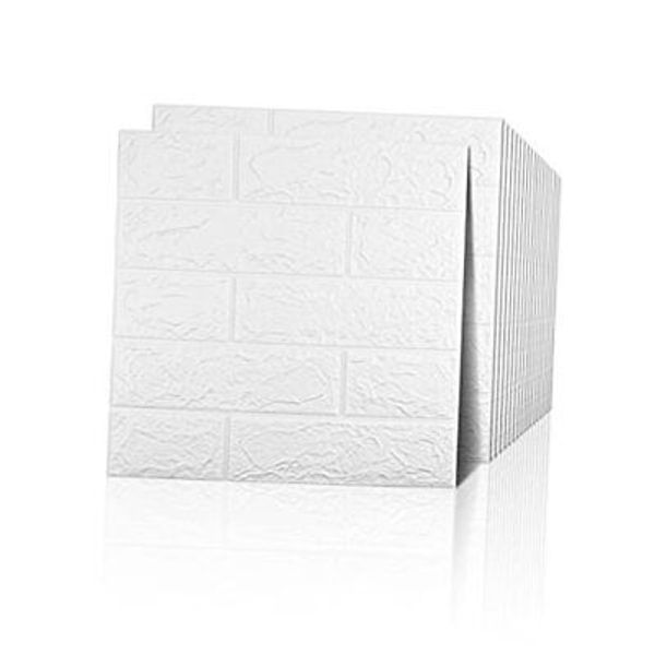 20 PCS White 3D Wall Panels, 29 sq.feet Coverage, Printable Wallpaper Sticker