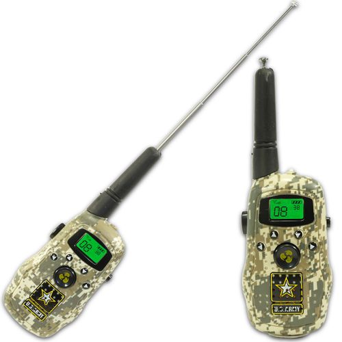 U.S. Army Walkie Talkies for Kids - Long Range Walkie Talkie Radios Bundle Includes 2 Durable United States Army Walkie Talkies Plus Stickers, Door Hanger | U.S. Army Toys for Boys Age 8-12