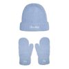 Jack Wills Womens Beanie Mitten Set Brunnera Blue One Size