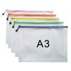A3 Document Folder File Zipper Bags Plastic Wallets Folder Extra Thick (A3-5PCS)