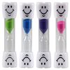 4 Pieces 3 Minute Toothbrush Sand Timer for Kids, Assorted Colors Tooth Shape Timers Plastic Hourglass for Proper Tooth Brushing Boys Girls Oral Care