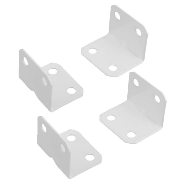 Sourcingmap Home Furniture Carbon Steel L Shape Corner Brace Plate 90 Degree Right Angle Bracket White 4pcs