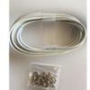 Net Curtain Wire Various Lengths with Screw Hooks and Eyes White Cable Window (5m)