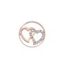 Emozioni Double Heart Coin 25mm EC422
