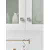 SORWDUERM 5 Pack Brushed Nickel Knobs Square Drawer Pulls Bathroom Dresser Handles Hardware Zinc Alloy