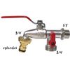 Aqua Control Garden Tap Double tap + BONUS silver