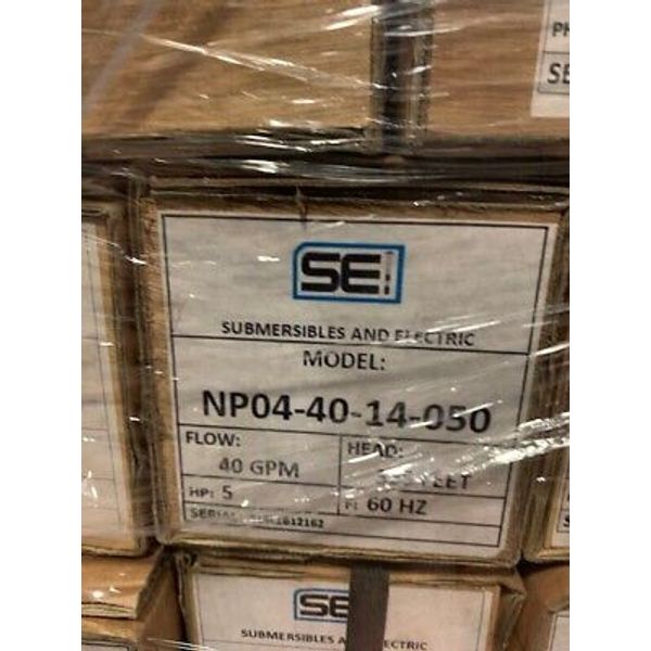 SEI NP04-40-14-050 SS Submersible Pump 4" 40GPM 5HP