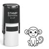 stampexpression - Monkey Self Inking Rubber Stamp - Black Ink (A-61984)