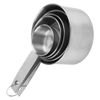Nikou 5Pcs Measuring Cups Set, Stainless Steel Measuring Spoon Set Stackable Rust Resistant Baking Cooking Tool Liquid Dry Ingredients Measuring