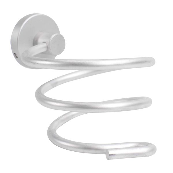 Wall Mounted Hair Dryer Holder - Silver-Tone - by Trixes