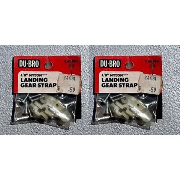 Du-Bro RC Plane Accessories 1/8in Nylon Landing Gear Strap PAIR 238 BRAND NEW