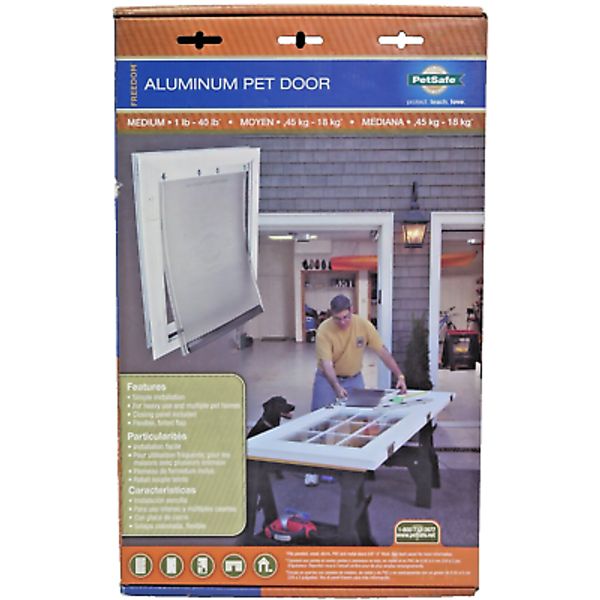 Petsafe Aluminum Pet Door Medium up to 40 lbs. Magnetic Flap