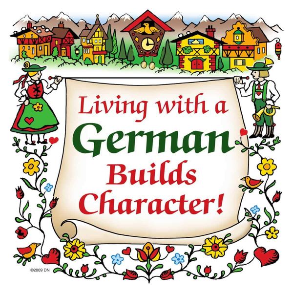 German Gift Idea Magnet (Living with A German)