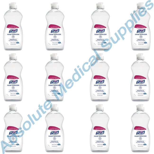 *12-Packs* Purell Advanced Hand Sanitizer 12.6oz Gel Flip Top Bottle 9747-12-S