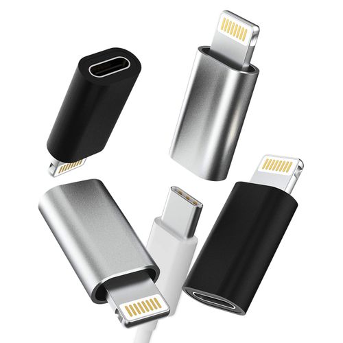 4Pack,USB C Female to for Lightning Male Adapter Compatible with iPhone 12 11Pro Max Mini 8/X/XR/XS/SE/7Plus for Ipad Air Type C Charging Support Data Transmission Charger Connector Cable Converter