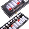 Abacus Chinese 13 Digits Abacus Mathematical Soroban Professional Math Calculation Tool for Calculating and Arithmetic Mathematic Education (White)