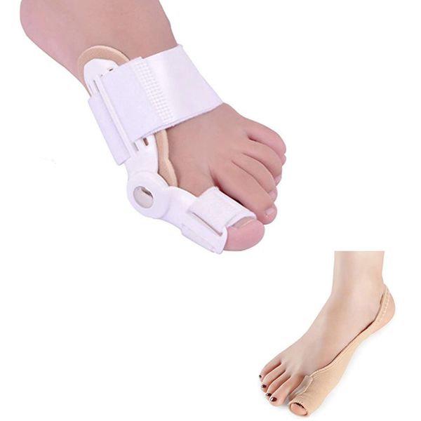 PEDIMEND™ Hallux Valgus Bunion Corrector Splint + Silicone Gel Hallux Valgus Pro Toe Separator (2PAIR) | Prevent Bunion Progression/Overlapping Toes | Relieve Hallux Valgus Foot Pain | Foot Care