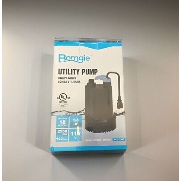 BOMGIE UTILITY PUMP 1/3 UTL-336P  2250GPH New In box