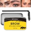 Eyebrow Styling Soap, 2pcs, Professional Brow Setting Wax with Brush