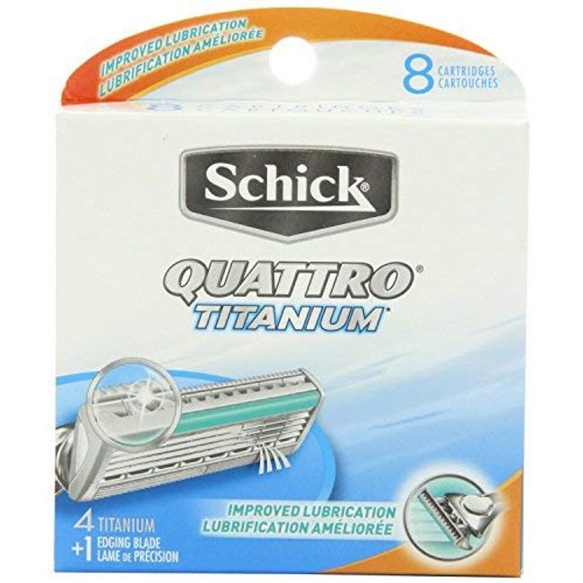 32 Schick Quattro Titanium Razor Blades Refills Cartridges Shaver 84