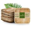 Signature Packaging - Disposable Palm Leaf Plates - Sturdy, Medium Square Plates - 15cm, 25 Pack