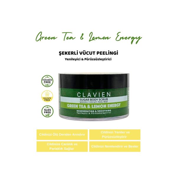 Green Tea & Lemon Energy Sugar Body Scrub