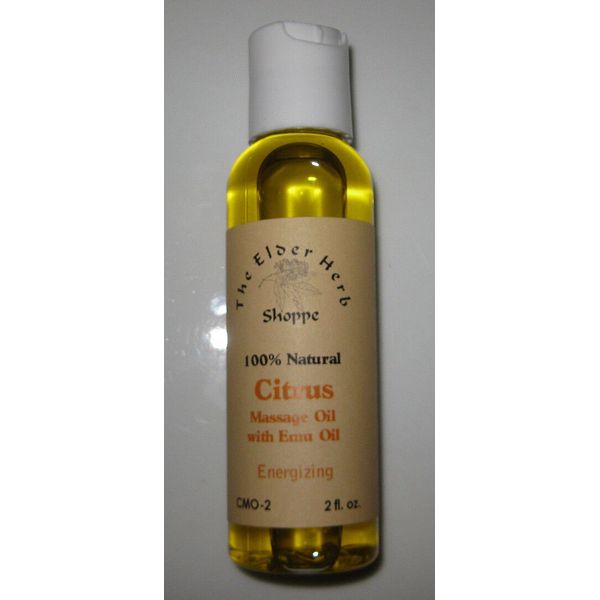 The Elder Herb Shoppe Citrus Body Massage Oil w/ Emu Oil 2 oz