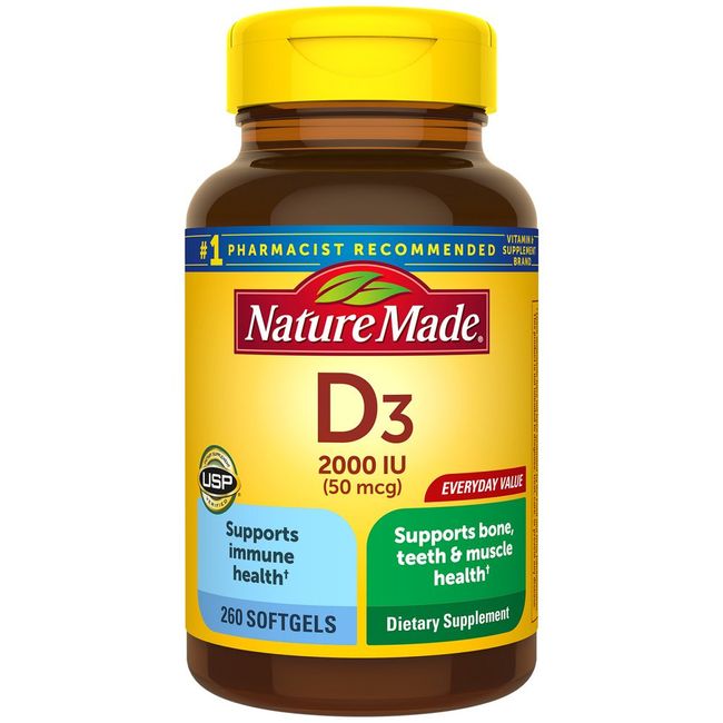 Vitamin D3 2000 IU Softgels, 260 Count