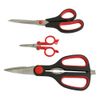 Prolinemax 3 Pc Assorted Scissors Set Kitchen Scissors Mini Foldable Scissors
