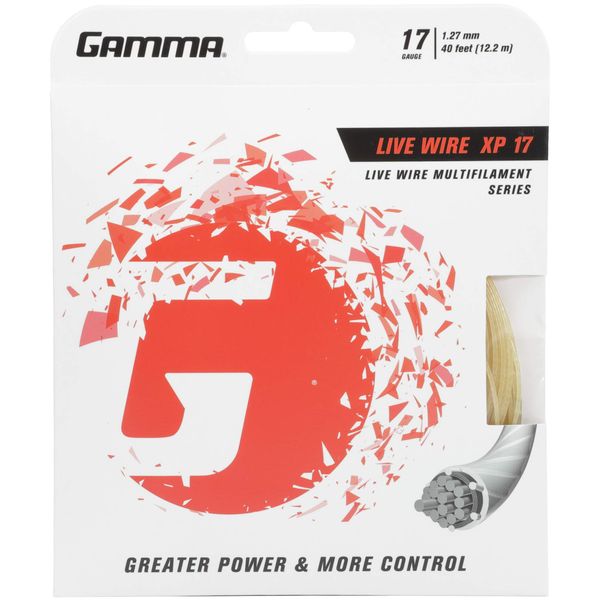 Gamma Live Wire XP 17G Tennis String, Natural