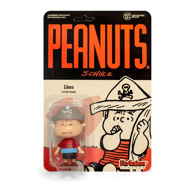 Super7 Peanuts Pirate Linus 3.75 in Reaction Figure