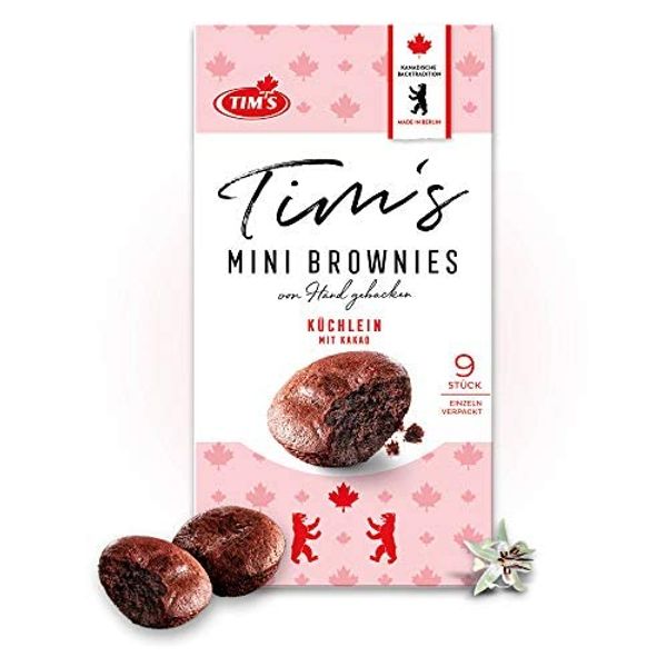 Tim's Mini Brownies 180g I Mini Muffins Original I 9 einzeln verpackte, saftige Cupcakes ohne Konservierungsstoffe I Leckeres Kaffee-Gebäck I Traditionelle kanadische Backwaren Made in Germany