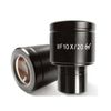 Pair WF 10X/20mm High-Eyepoint Biological Microscope Eyepieces with Eye Guards