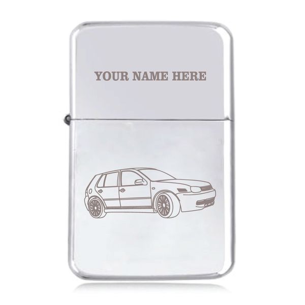Notts Laser Golf Mk4 GTi Design - Personalised STAR Windproof Petrol Lighter