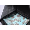 Frederick Thomas plain black striped tie