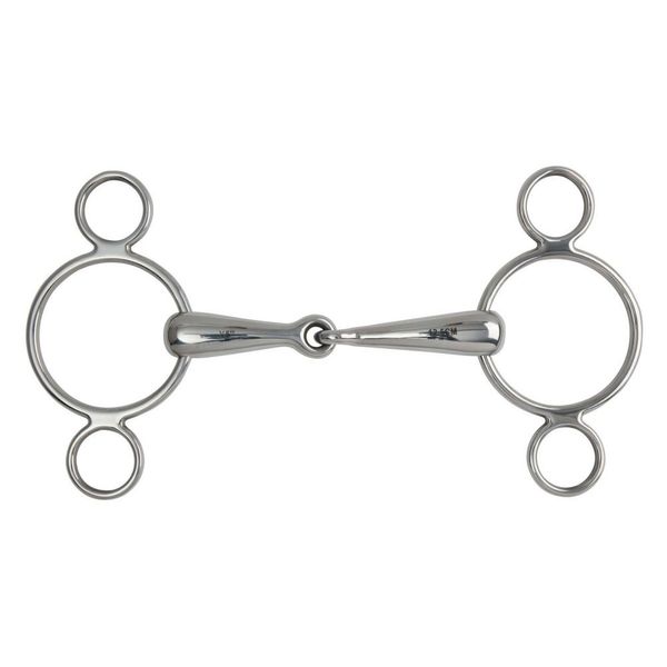 Shires HOLLOW MOUTH TWO RING GAG (5")