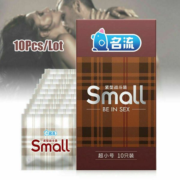 10Pcs Small Size Ultra Thin Latex Condom for Men Sex Products Tight Condoms 45mm