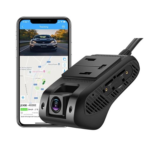 JIMIIOT JC400P 4G Live Video Dashcam, Driving Recorder Front and Inside Cameras 1080P, Built-in GPS Tracking Remotely Monitor, Night Version