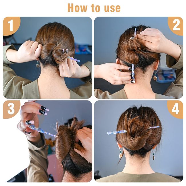 6pcs Hair Chopsticks Simple Hairpin Decorative Hair Holder