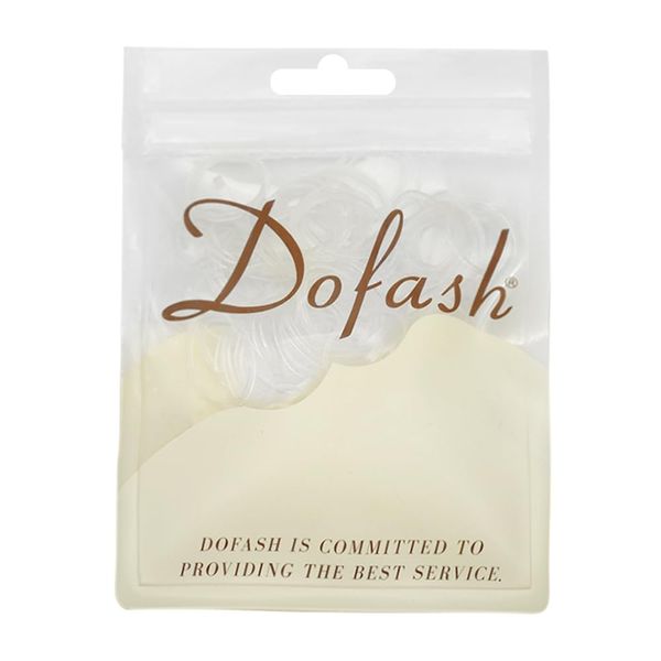 Dofash 2x50mm Anti-Aging Clear Rubber Band for Women's Hair (200 Pieces in Bag)