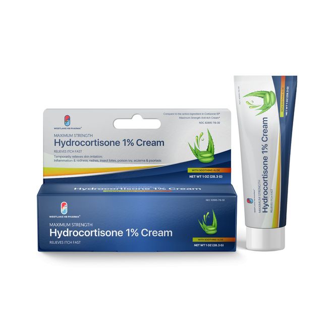 Westlake Maximum Strength Anti-Itch Cream with Aloe, Hydrocortisone 1% - 2 Pack