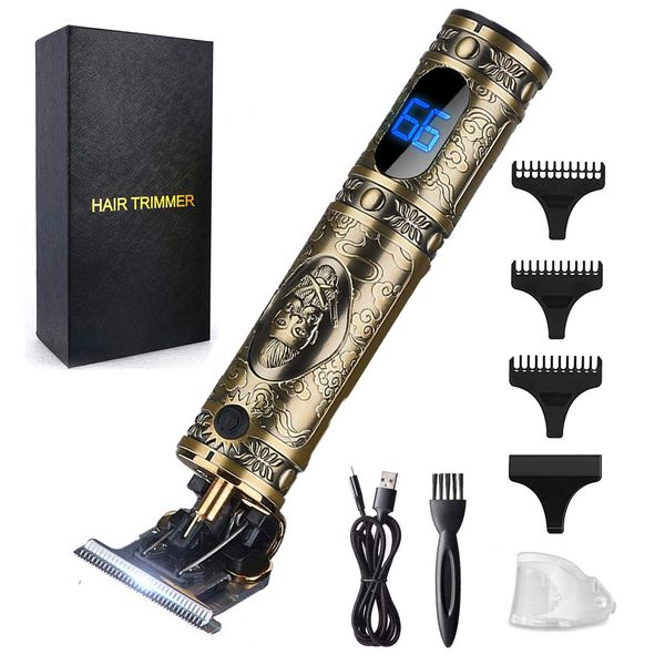 RESUXI Hair Clippers for Men Hair Trimmer for Barbers,Professional Cordless T Blade Trimmer, Beard Edger Liners for Men,Barber Shavers for Hair Cutting ,Gold Knight Close-Cutting Hair Machine